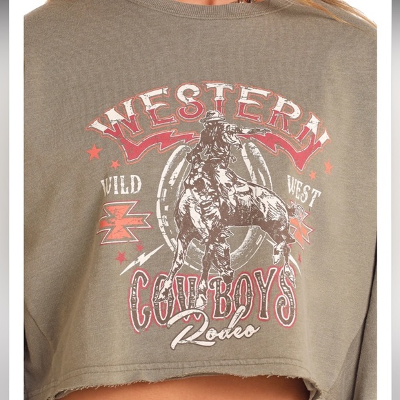NEW ROCK & ROLL DENIM Western Rodeo graphic pullover - Picture 3 of 8